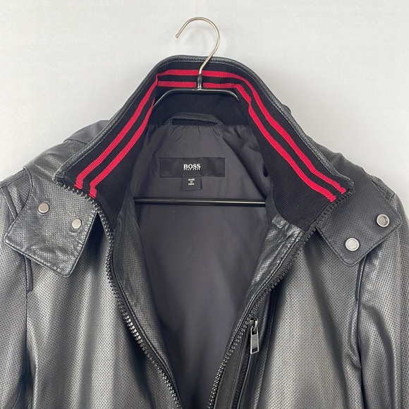 Hugo Boss Mens Leather Jacket - Picture 13 of 14